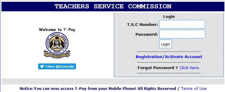 TSC Number Registration