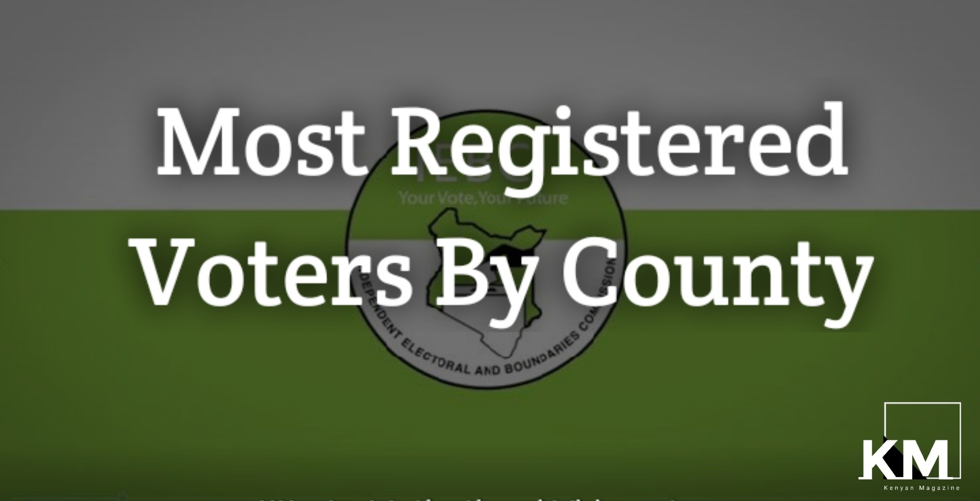 Highest voter registered per county