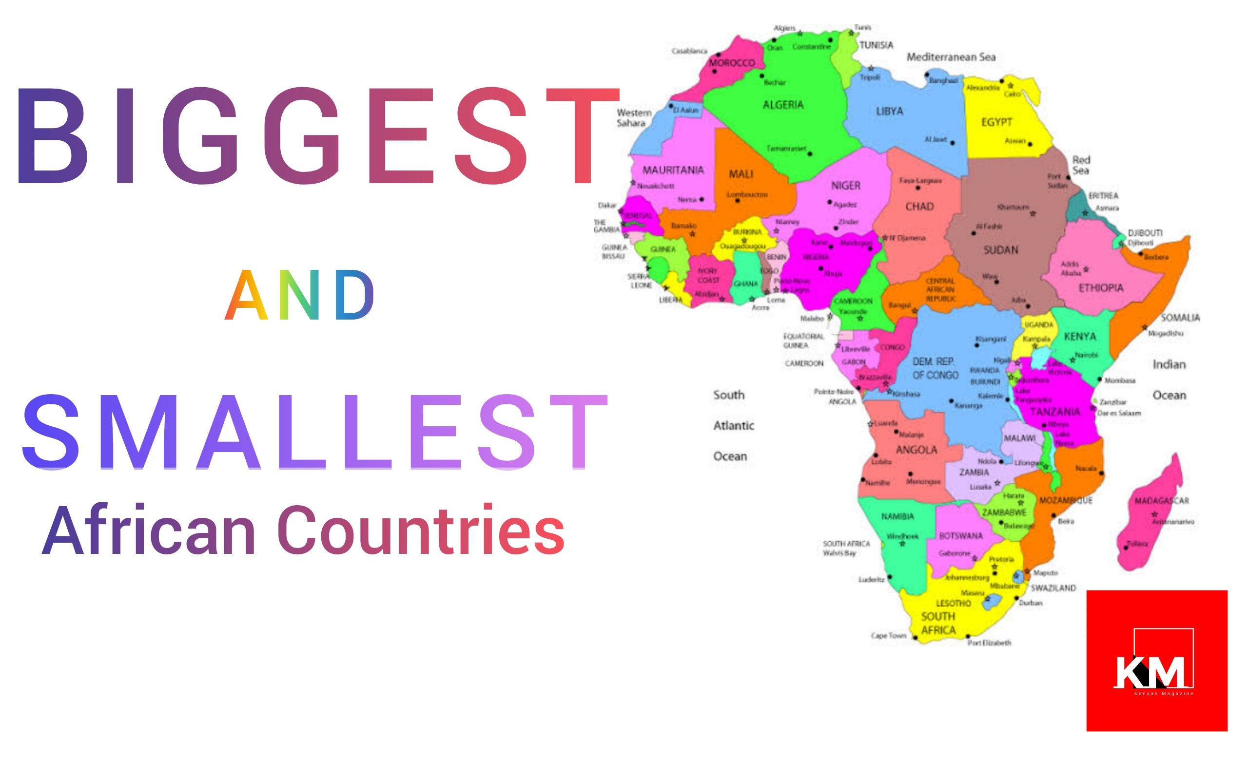 Biggest and smallest African countries