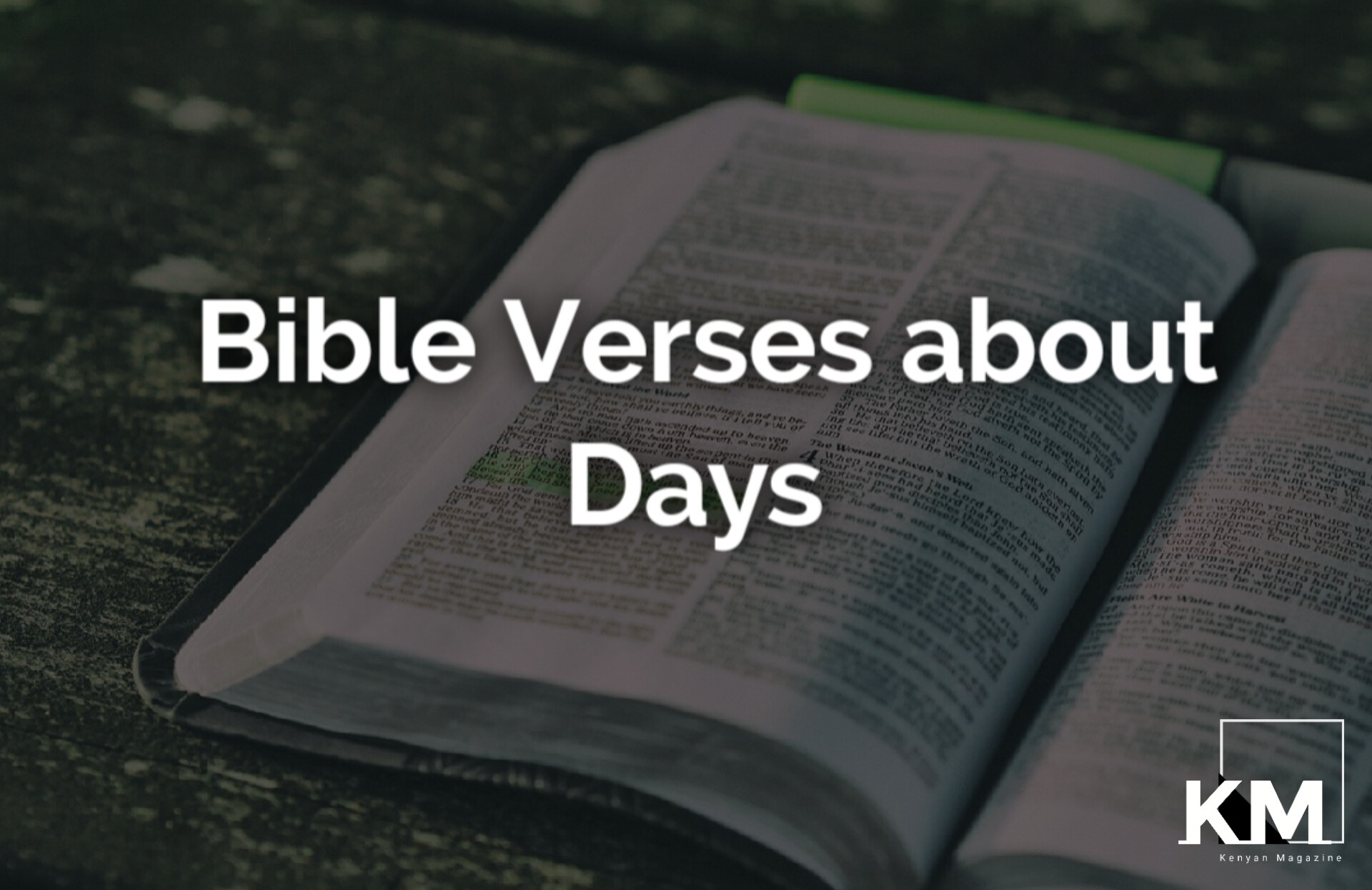 Bible verses about days