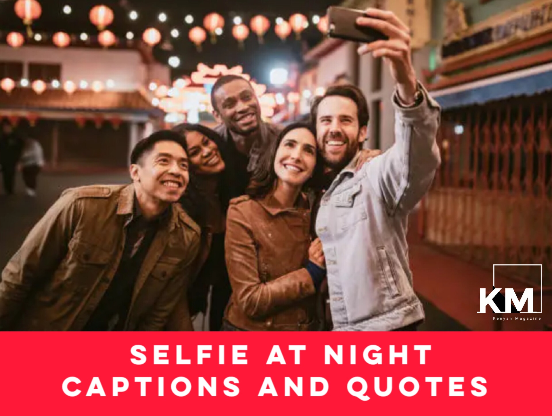 Selfie captions at night