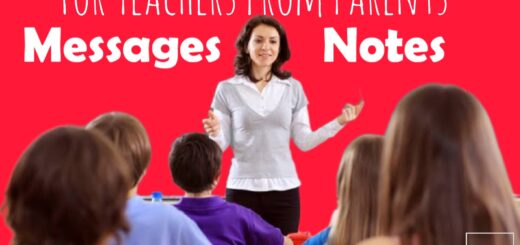 Messages and notes for teachers from parents