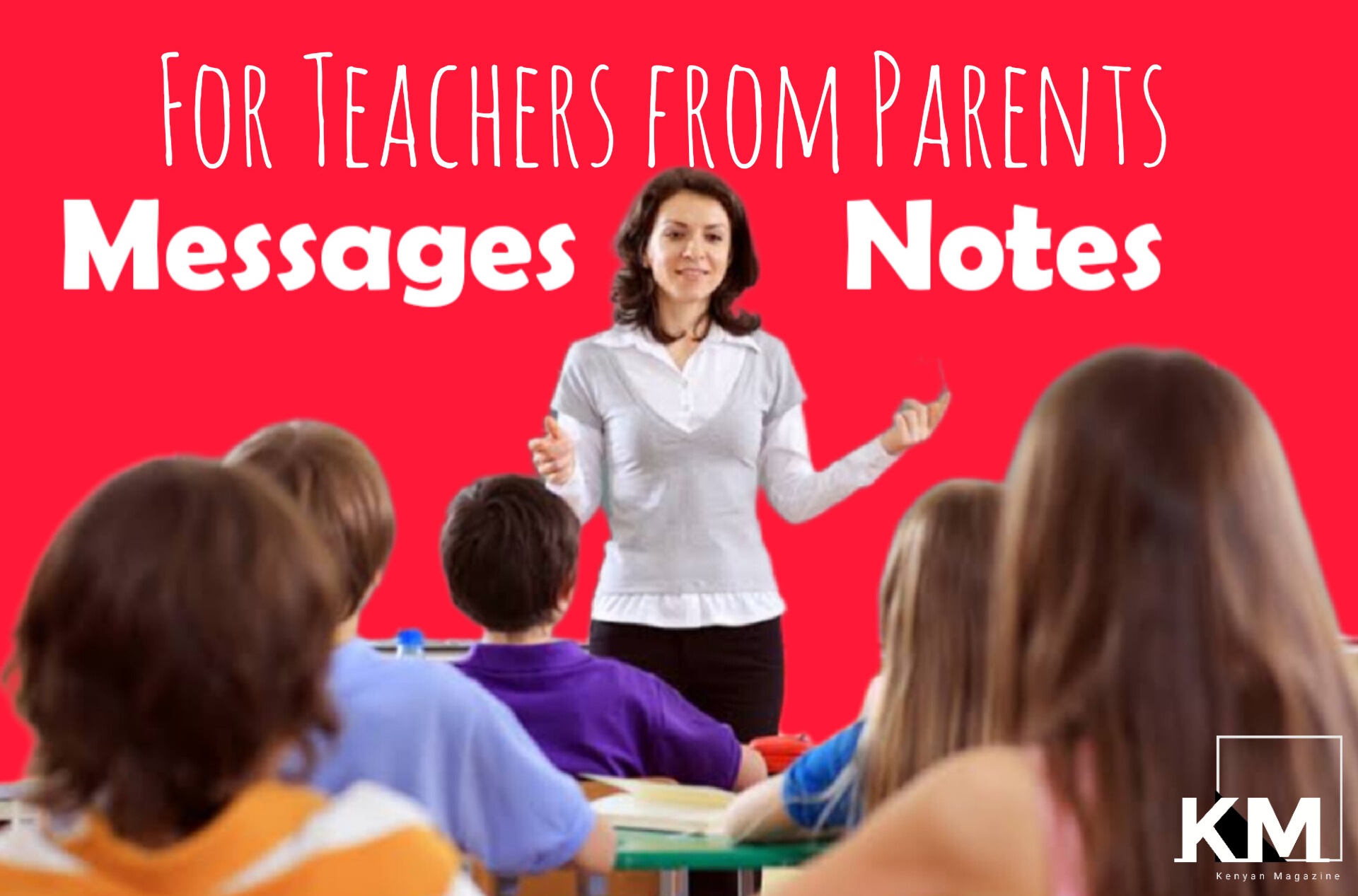 Messages and notes for teachers from parents