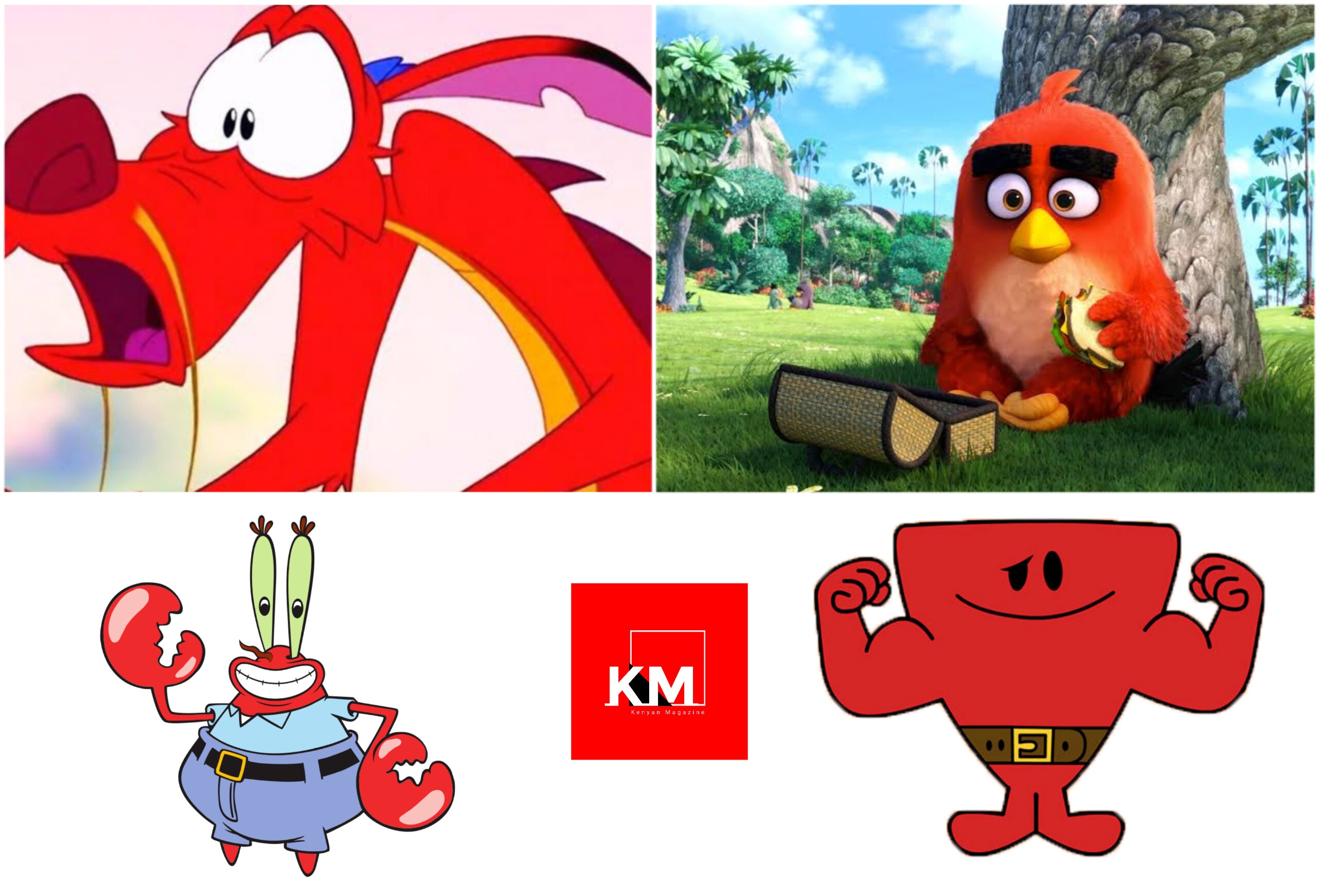 Red cartoon characters